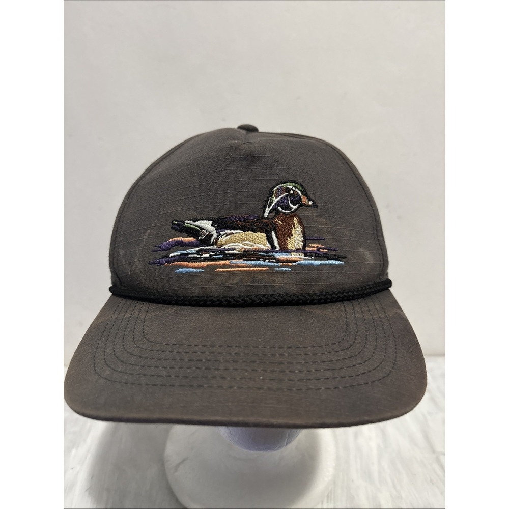 Burlebo Snap Back Trucker Hat Men's Gray Duck Outdoors Stain
